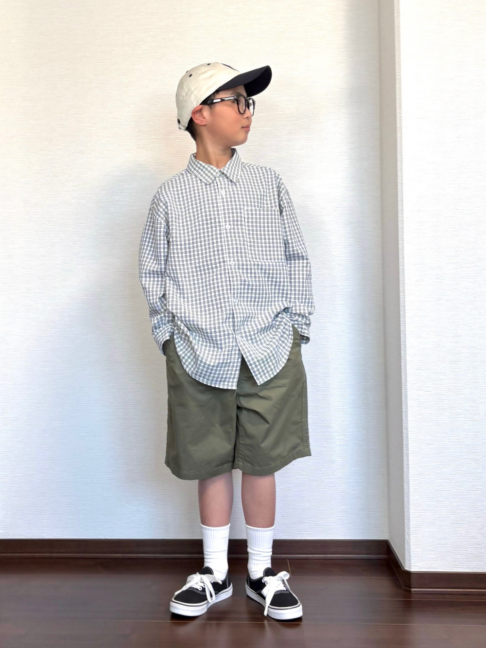 イージーショートパンツ、ソックス（3足組）」の着用コーディネート