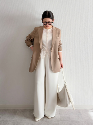UNIQLO テーラードジャケット 32 BEIGE ユニクロ公式 | ウルトラストレッチジャケット(メンズ)