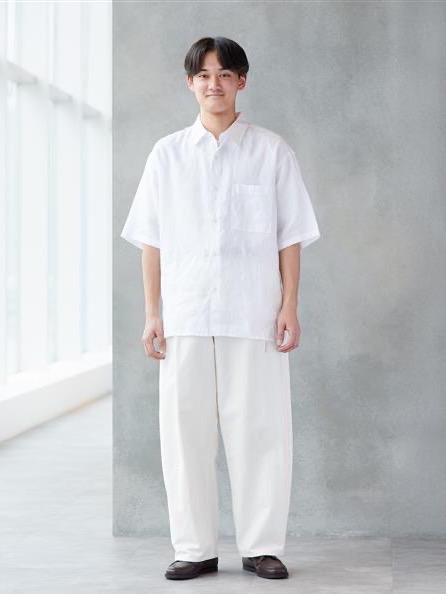プレミアムリネンオーバーサイズシャツ、プレミアムリネンワイドパンツ