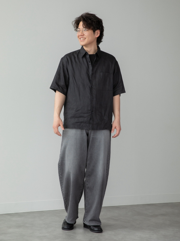 プレミアムリネンシャツジャケット、プレミアムリネンオーバーサイズ