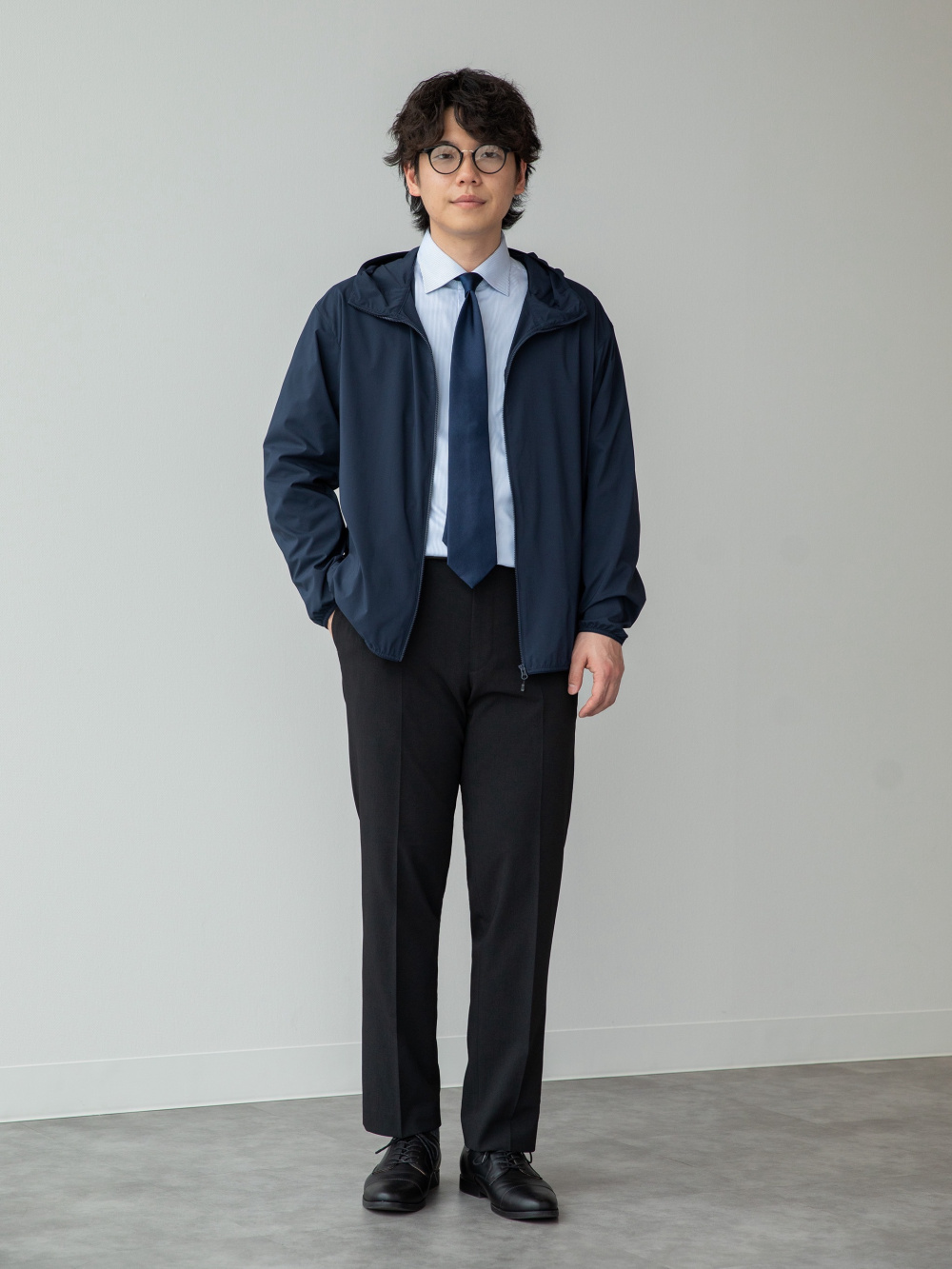 感動ジャケット、スーパーノンアイロンスリムシャツ/レギュラー襟」の
