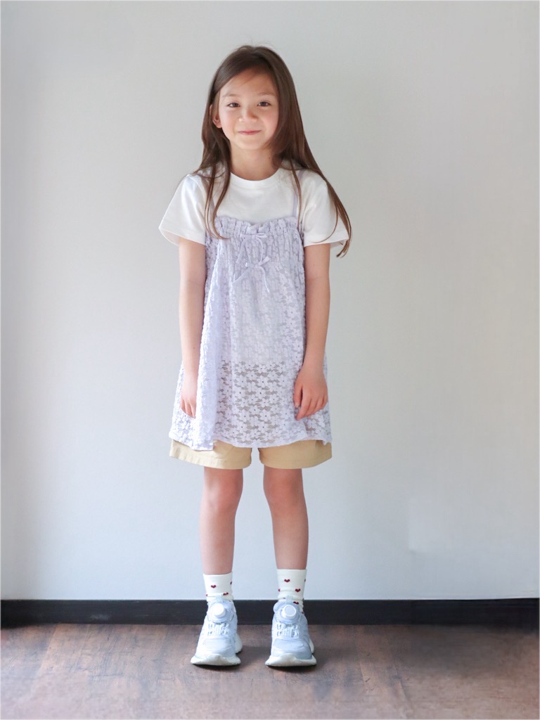 GIRLS イージーショートパンツ、ソックス/3足組」の着用コーディネート