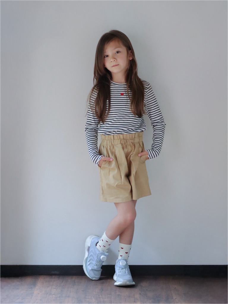 GIRLS イージーショートパンツ、ソックス/3足組」の着用コーディネート