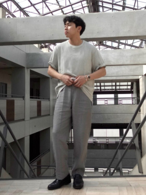 ユニクロ公式 | プレミアムリネンワイドパンツ(メンズ)