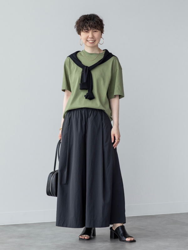 ドライカラーリブタンクトップ、ボクシークロップドTシャツの