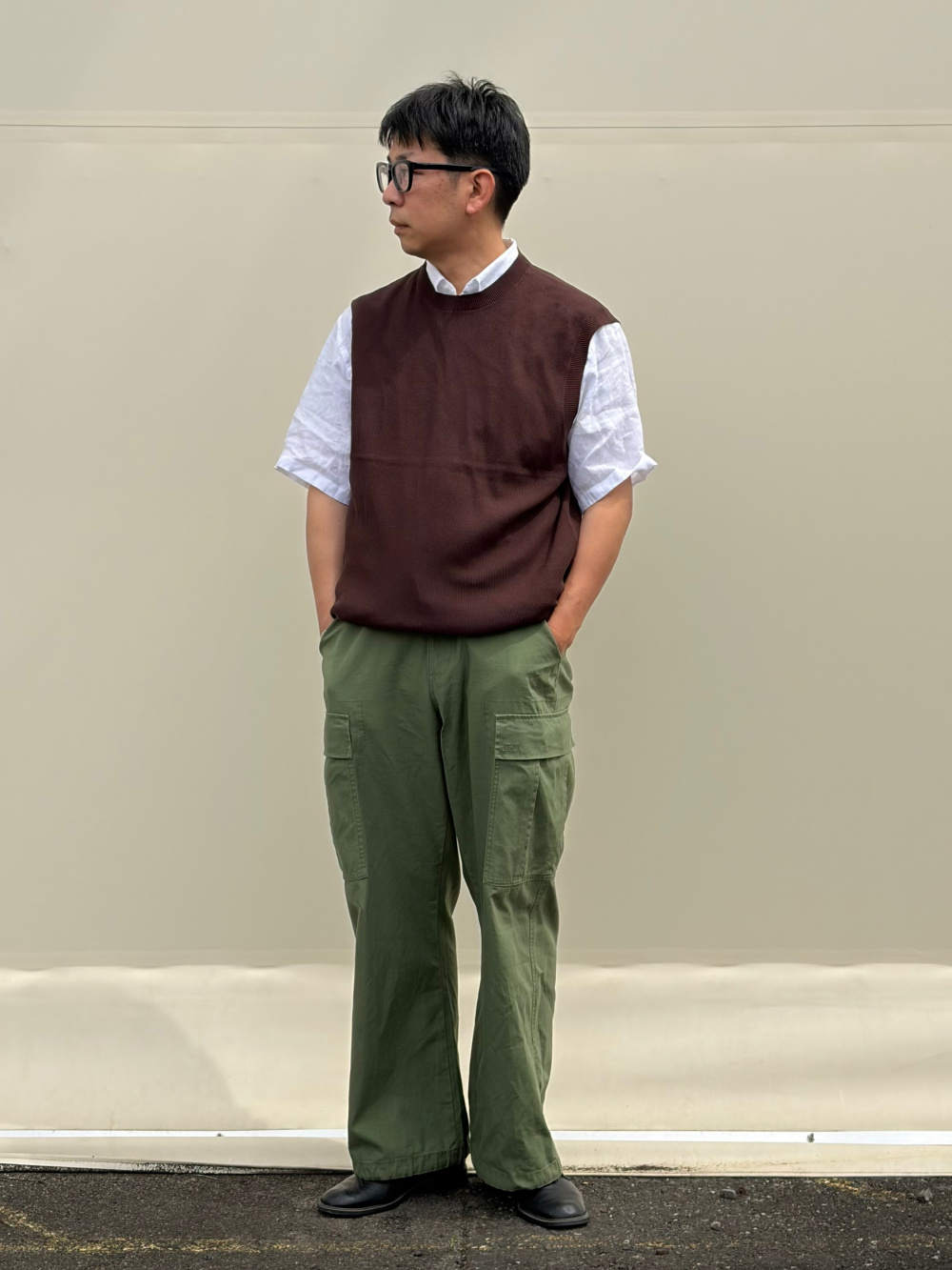 プレミアムリネンオーバーサイズシャツ、プレミアムリネンワイドパンツ