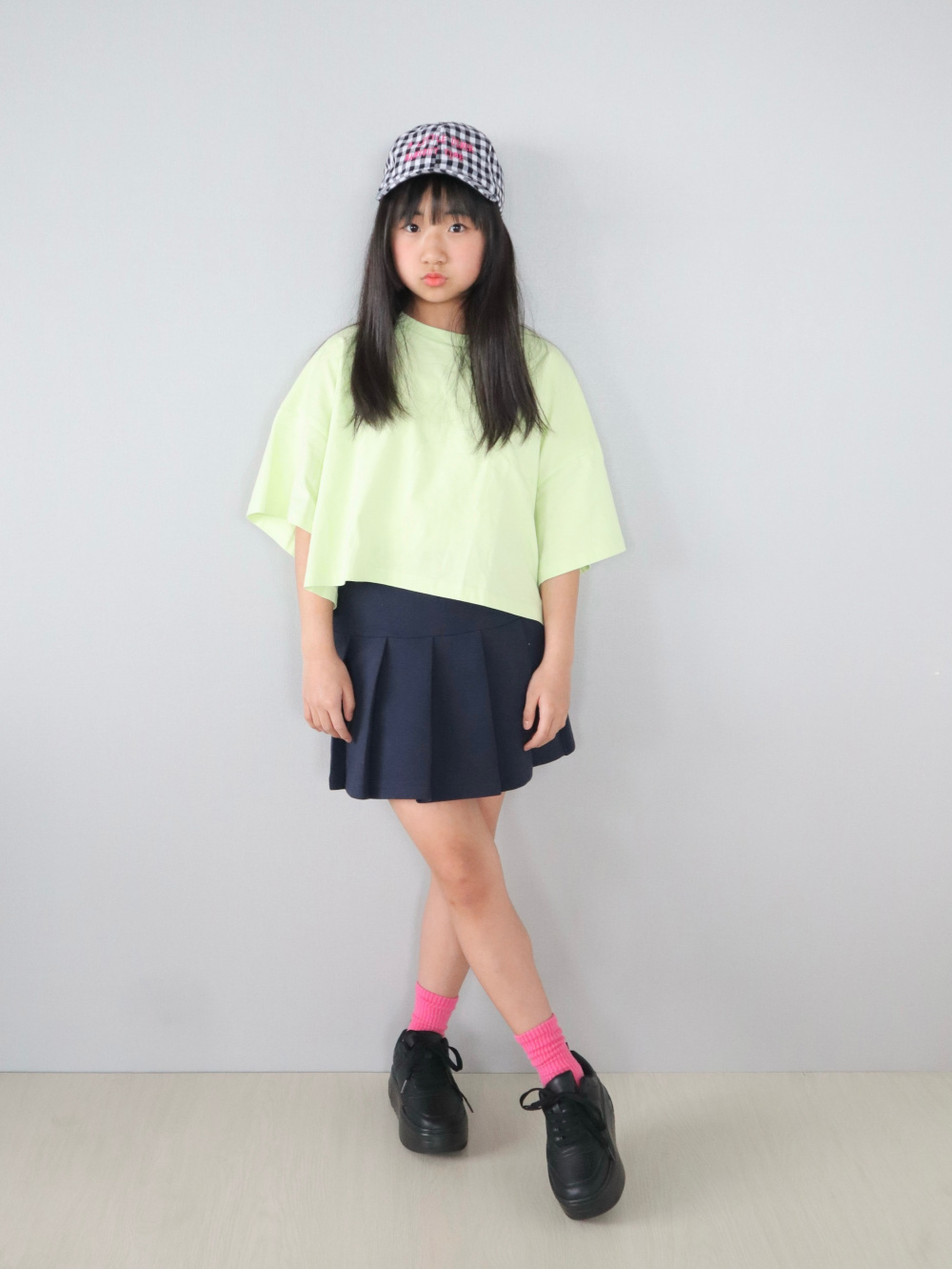 GIRLS ドライスウェットミニスコート、GIRLS mofusand UT」の着用