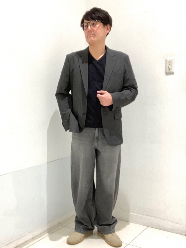 感動ジャケット、タックワイドパンツのコーディネート・着用イメージ