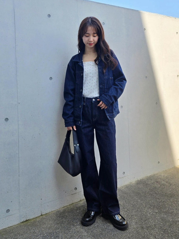 ぢる Women's Wide Straight Jeans | UNIQLO GR