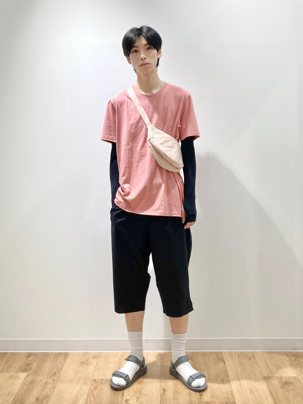 ドライEXクルーネックTシャツ、ポケッタブルUVカットパーカ/NANODESIGN