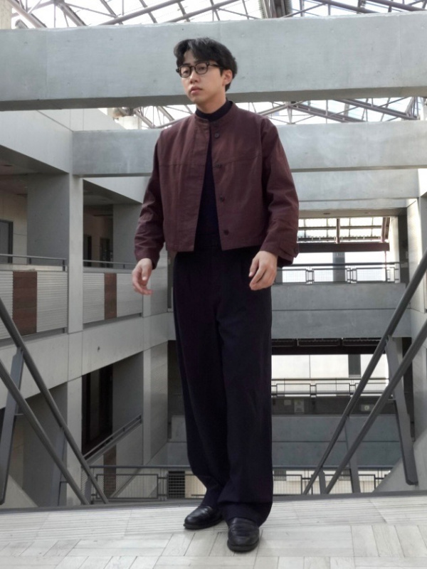 ソフトタッチタートルネックTシャツ、ブラッシュドツイルオーバー