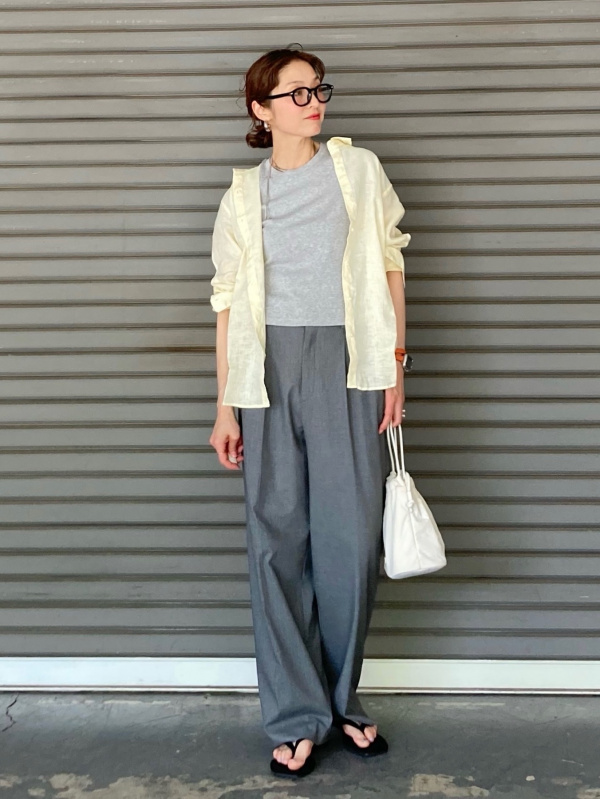 スムースストレッチコットンクルーネックT、スムースコットン