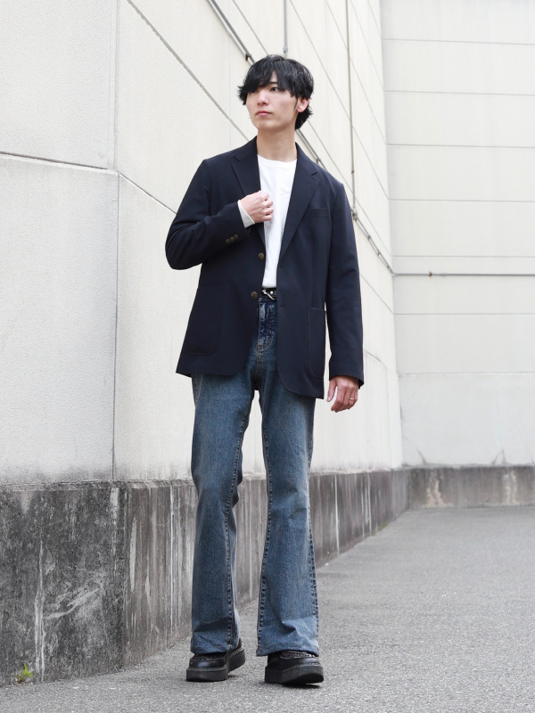 感動ブレザー、ファインクロスシャツ/チェック/ボタンダウン/長袖の