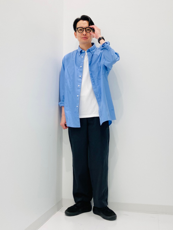 ワッフルヘンリーネックTシャツ/長袖、ミラノリブシャツカーディガンの