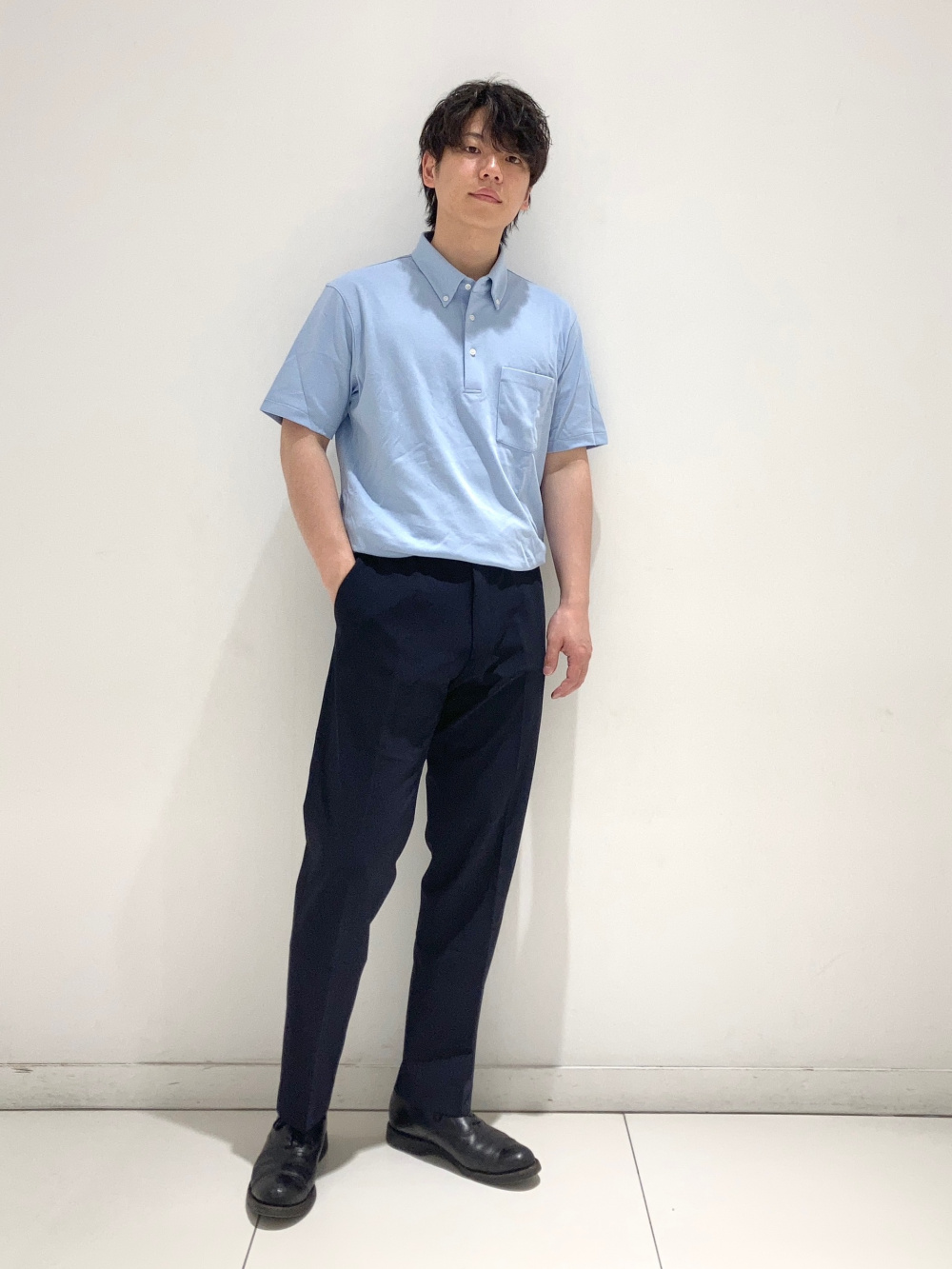 感動ジャケット、スーパーノンアイロンスリムフィットシャツ