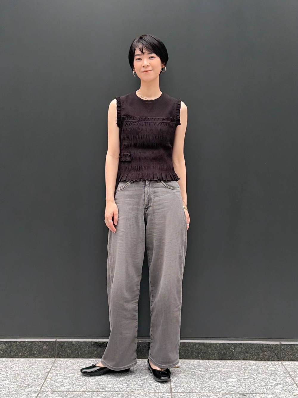 シアーコットンシャツ、ジャージースーツパンツ セットアップ可能」の