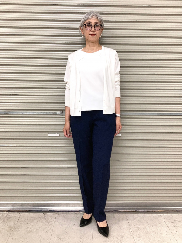 感動ジャケット、レーヨンブラウス/プリントのコーディネート・着用
