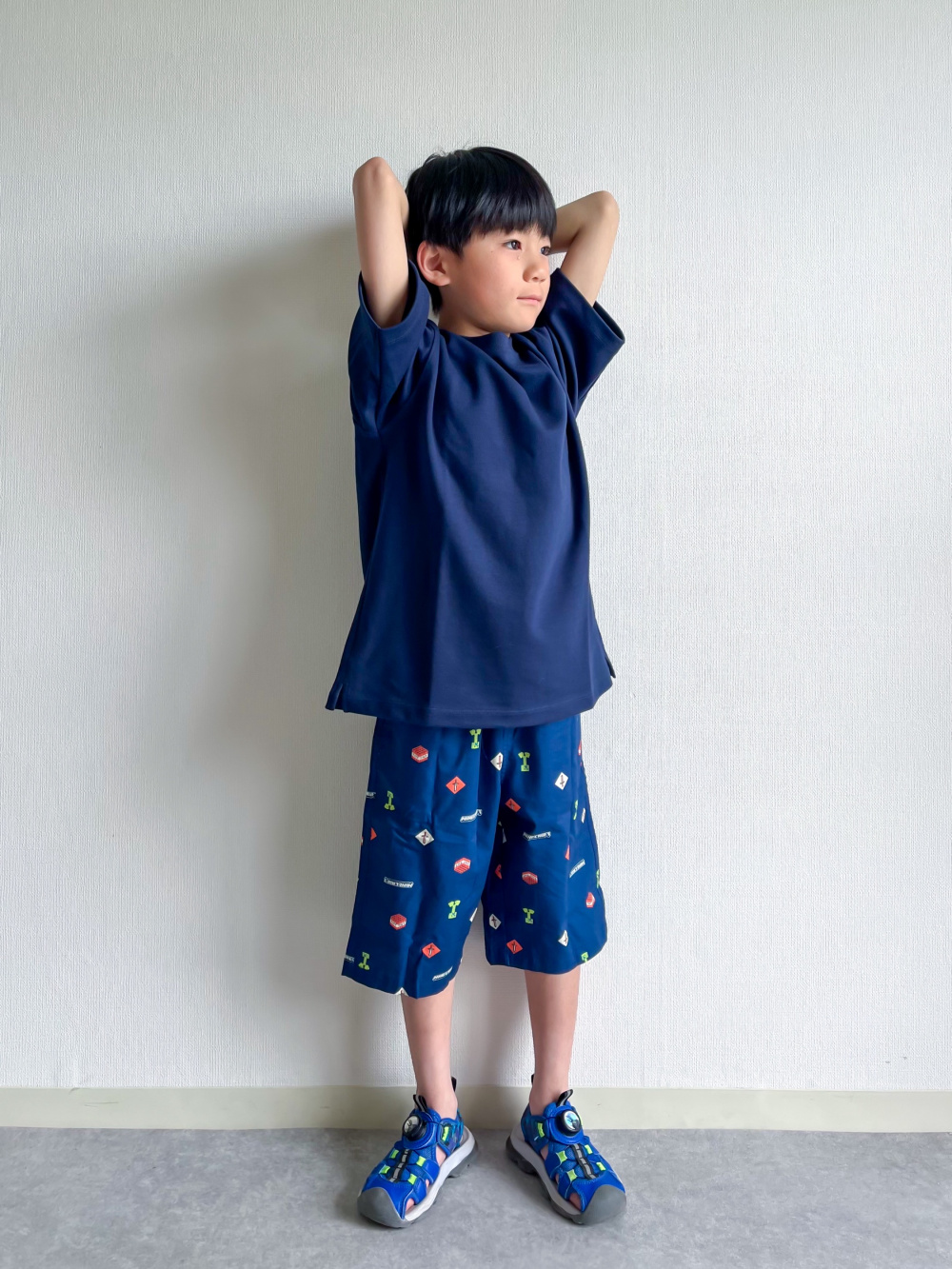 エアリズムコットンクルーネックTシャツ、ポケッタブルUVカットパーカ