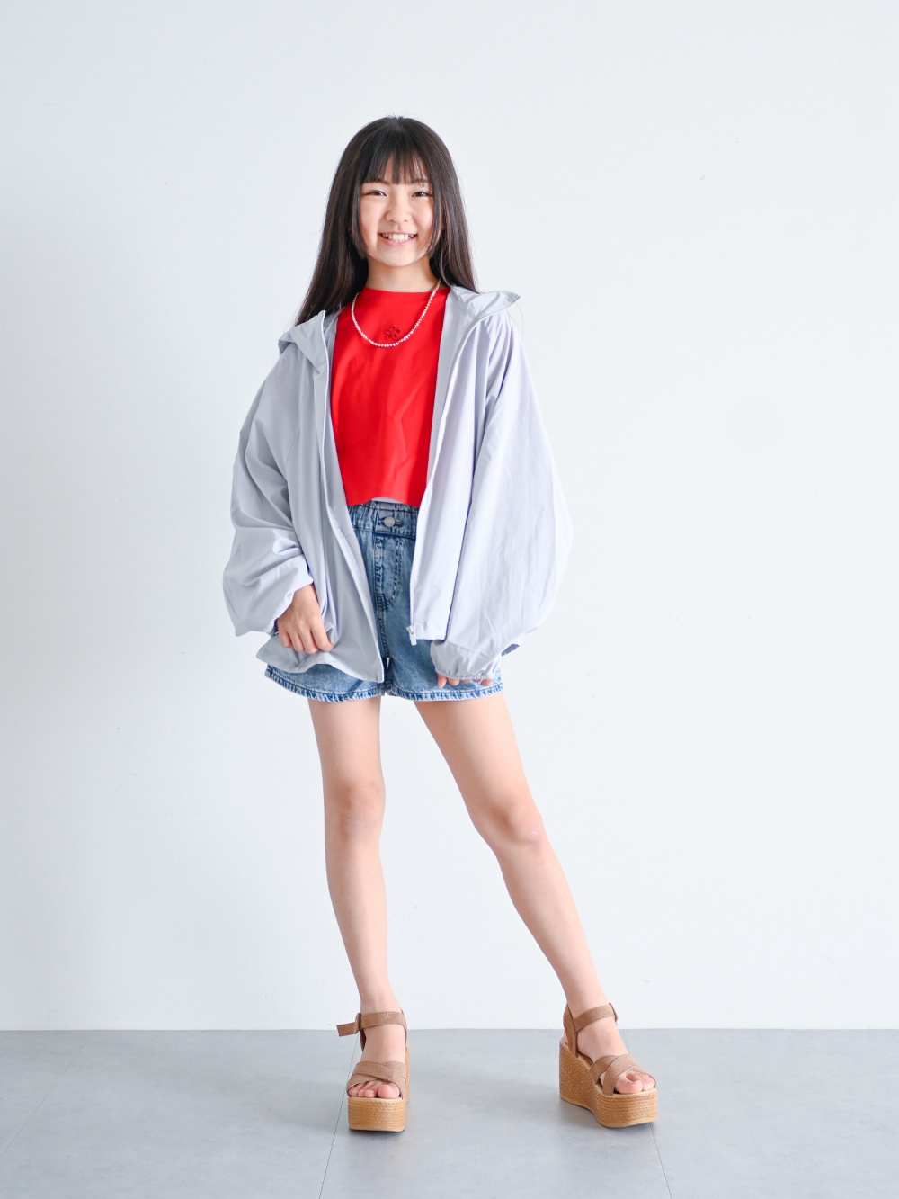 エアリズムコットンクルーネックTシャツ、ポケッタブルUVカットパーカ