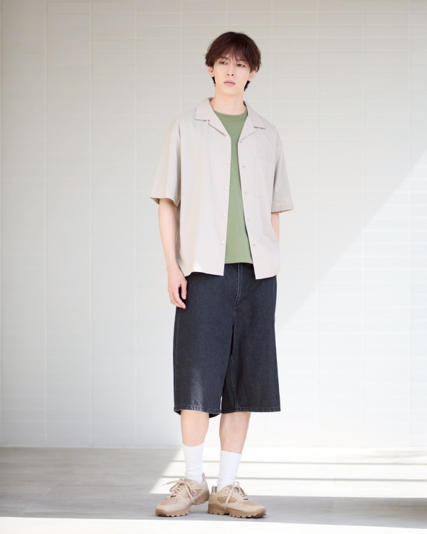 ボクシークロップドTシャツ、ボクシーシャツのコーディネート・着用