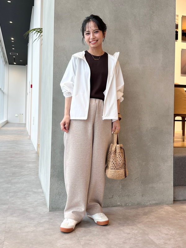 スウェットワイドパンツ、ソフトコットンボーダーラウンドヘムTの