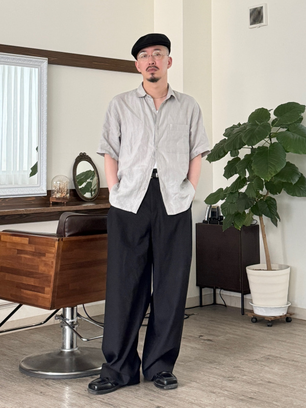 プレミアムリネンシャツジャケット、プレミアムリネンオーバーサイズ