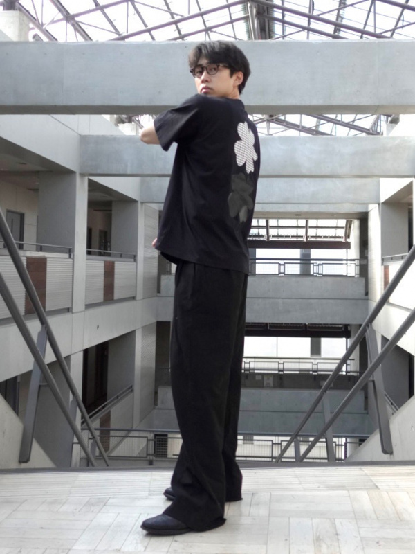ブラフィック バギーデニムパンツ ブラック 美品 AZZURE 極太ステッチ 