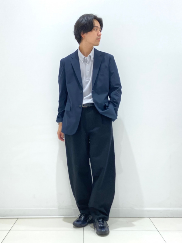 UNIQLOストレッチウールジャケット＆パンツセット NAVYカスタムオーダー ストレッチウールジャケット/カスタムオーダー、スーパーノンアイロン