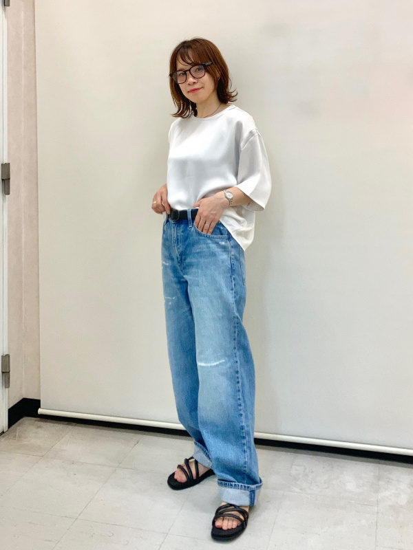 UVカットクルーネックセーター/ウォッシャブル、プレミアムリネン