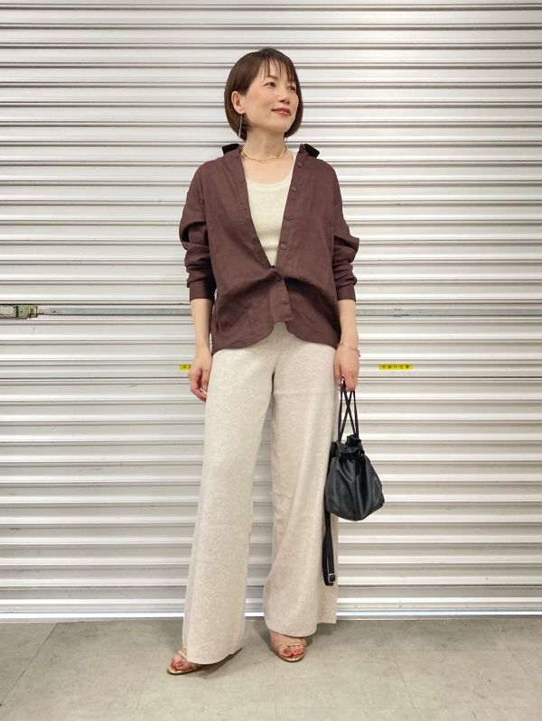 ウォッシャブルニットVネックセーター、ウォッシャブルニットパンツの