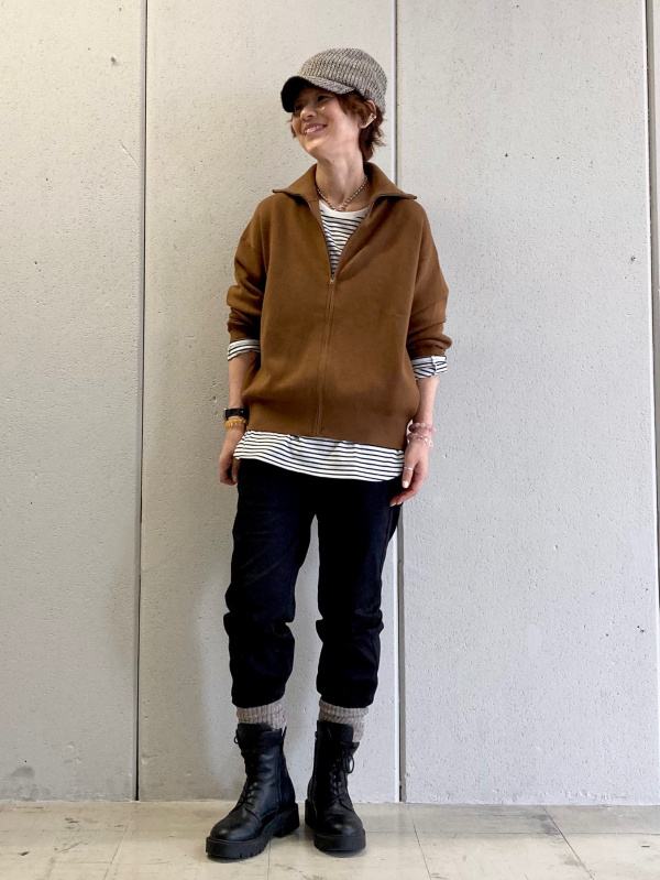 An outfit using Smooth Cotton Full Zip Cardigan and Slim Chino