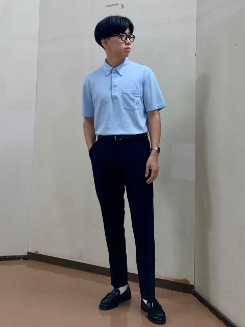 Men's エアリズムコットンカノコポロシャツボタンダウン outfit ideas