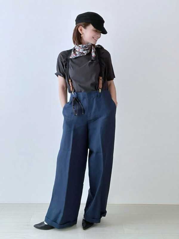 プレミアムリネンパンツ（レディース）の着用コーディネート一覧