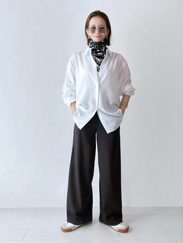 コットンブレンドジャケット、ロングシャツ/ノースリーブの