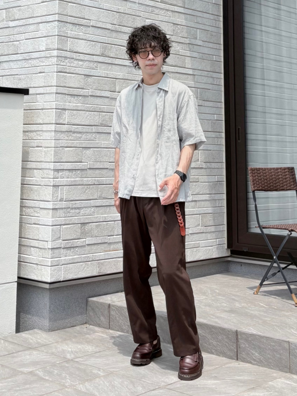 プレミアムリネンオーバーサイズシャツ、プレミアムリネンワイドパンツ