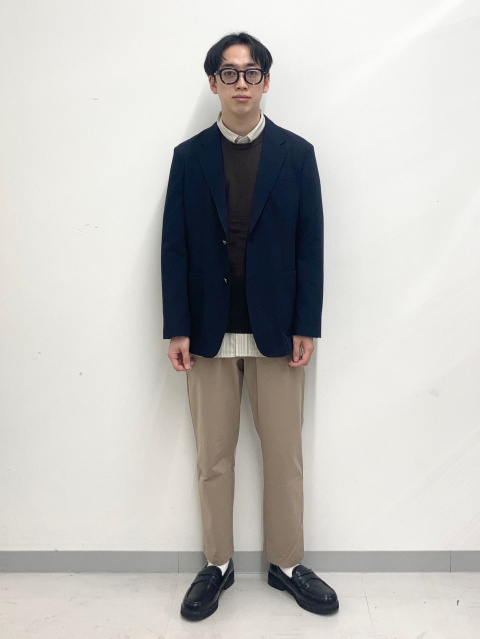 感動ジャケット、ウールカシミヤチェスターコートのコーディネート
