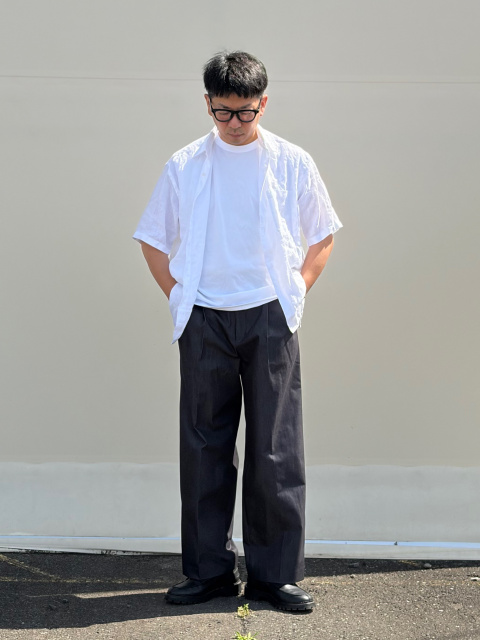 プレミアムリネンオーバーサイズシャツ、プレミアムリネンワイドパンツ