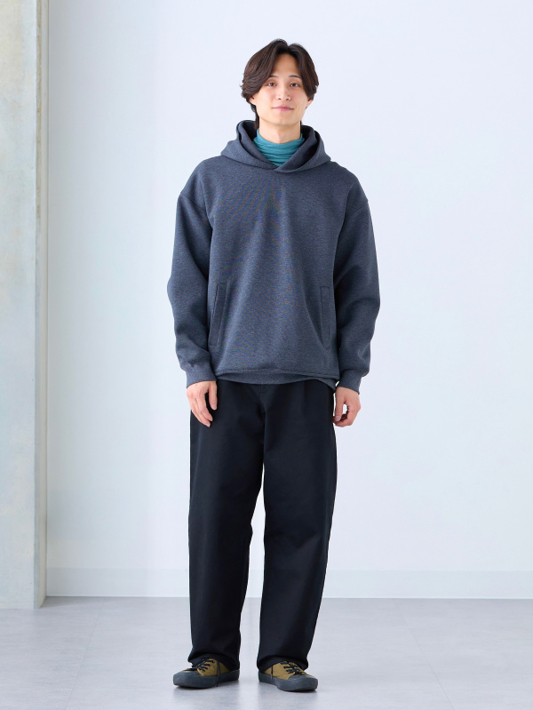 CFCL ミラノリブシャツジャケット・ミラノリブパンツ　セットアップ ミラノリブジャケット、ブロードオーバーサイズシャツのコーディネート