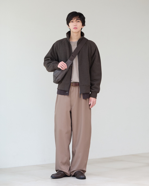 ソフトタッチクルーネックTシャツ/長袖、感動ジャケット/チドリの
