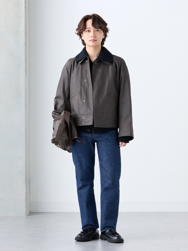エアリズムコットンオーバーサイズTシャツ/5分袖、ダブルフェイス