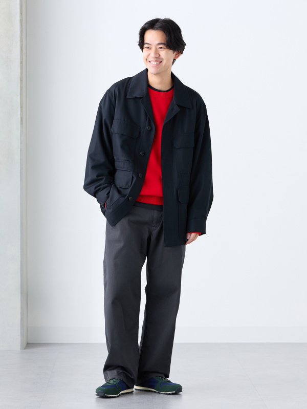 エアリズムコットンオーバーサイズTシャツ/5分袖、ダブルフェイス