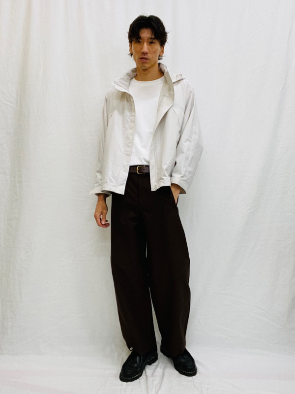 スーピマコットンクルーネックTシャツ（メンズ）の着用コーディネート