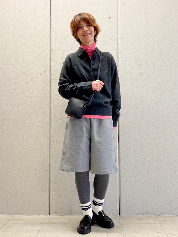 スフレヤーンポロセーター、ストレッチイージーアンクルパンツの