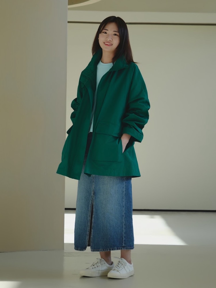 Check styling ideas for「STAND COLLAR OVERSIZED COAT、EXTRA