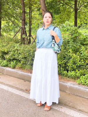 Women's CRINKLE COTTON TIERED SKIRT | UNIQLO CA