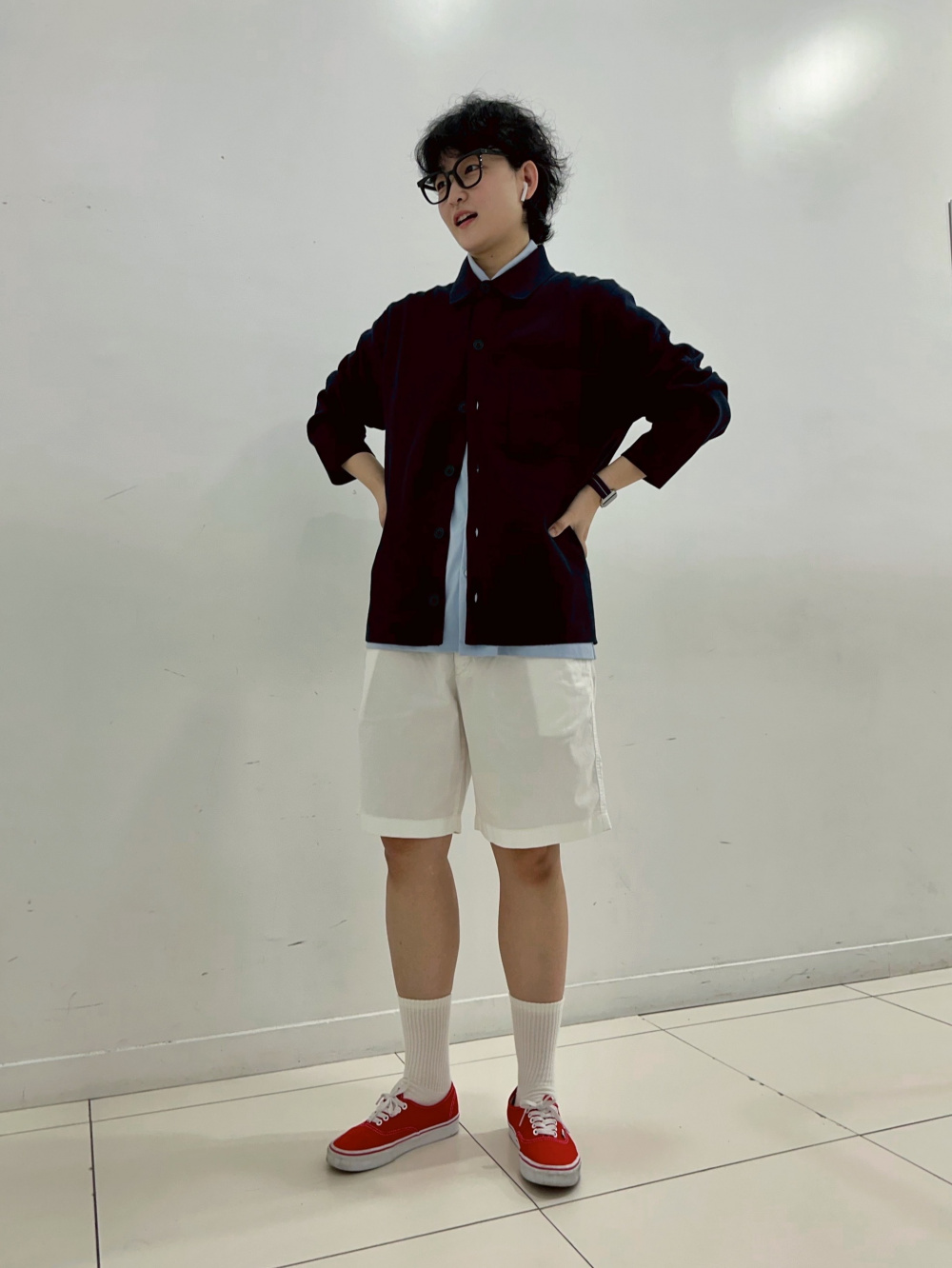 Chino shorts outfit deals