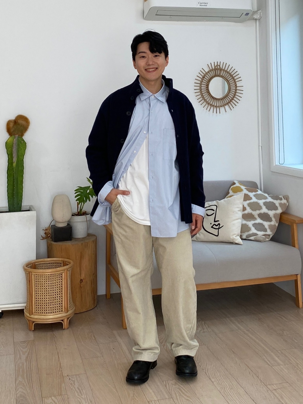 Check styling ideas for「BROADCLOTH OVERSIZED SHIRT REGULAR COLLAR