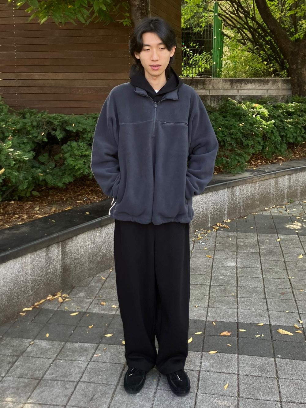Check styling ideas for「Fleece Half-Zip Oversized Pullover