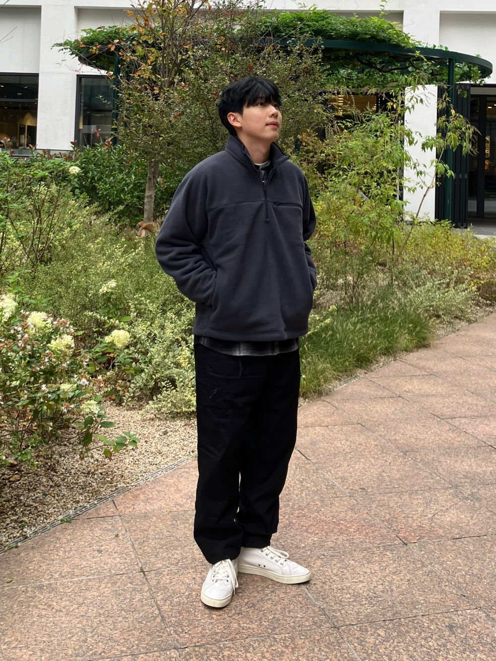 Check styling ideas for「Fleece Half-Zip Oversized Pullover