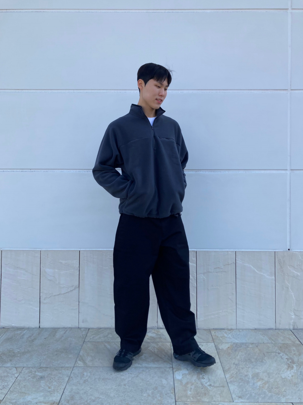 Check styling ideas for「Fleece Half-Zip Oversized Pullover